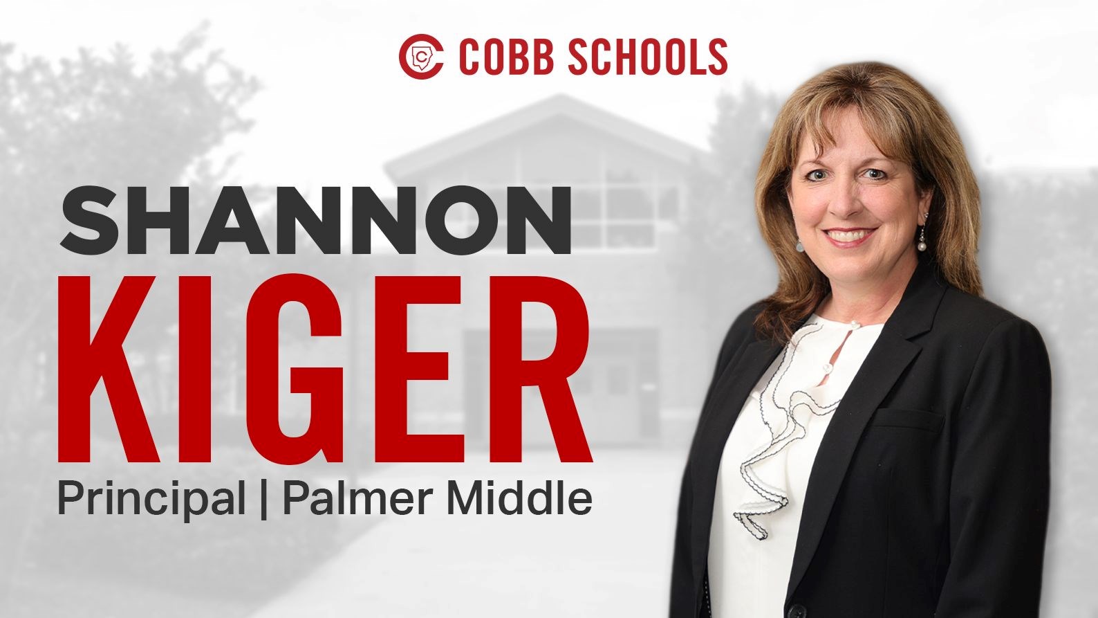 Principal Shannon Kiger will serve as principal at Palmer Middle School.